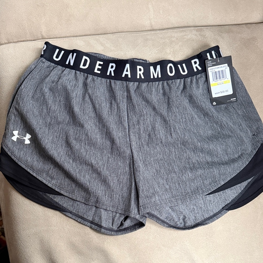 Under Armour Women's Athletic Shorts in Heather Gray